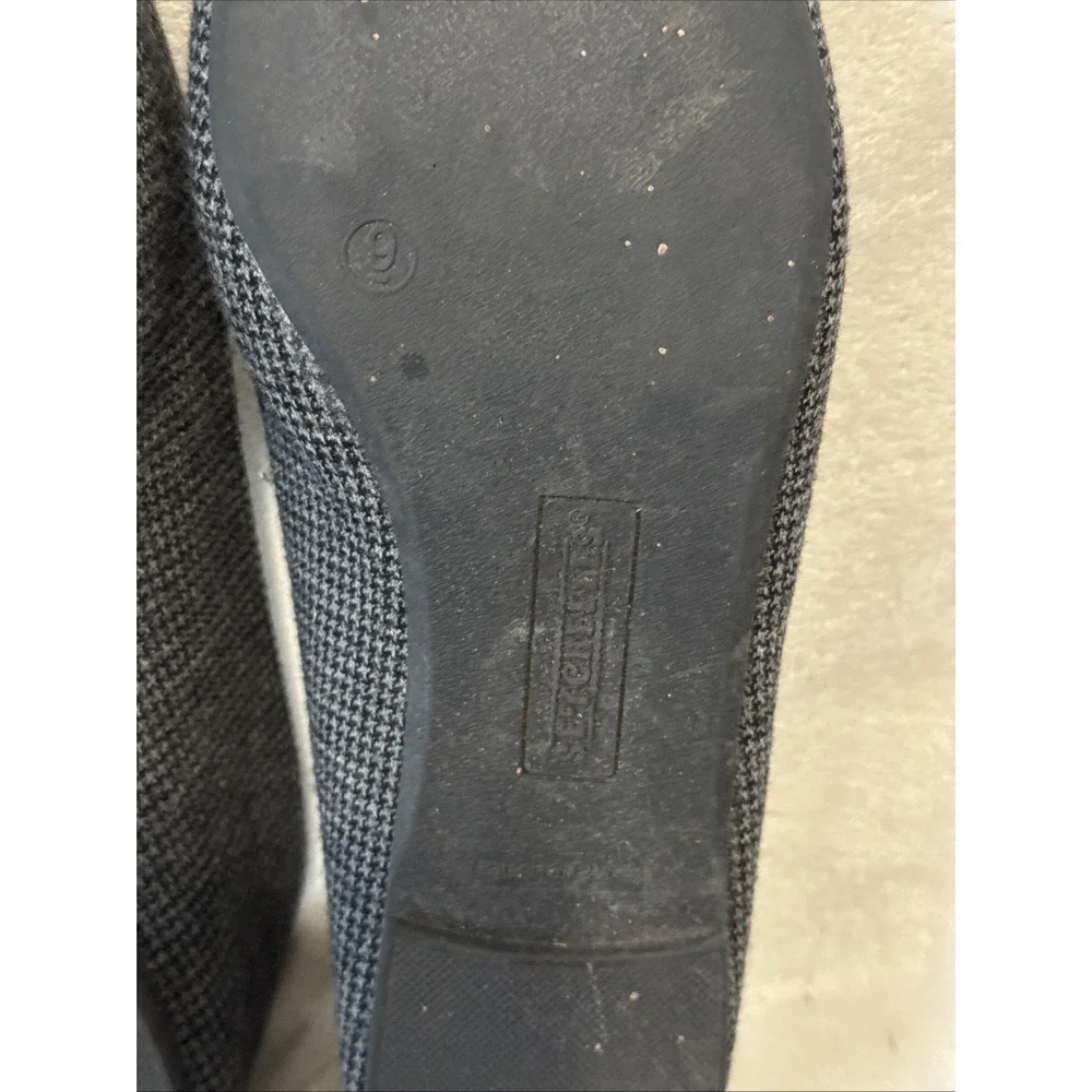 Seychelles pointed toe flats  Black &gray Sz 9